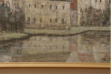 1973　井口由多可　油彩「BurgSchlaining城」油絵(R-042133)