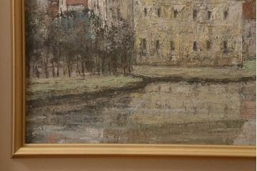 1973　井口由多可　油彩「BurgSchlaining城」油絵(R-042133)