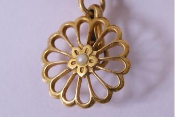 アンティークアクセサリー　宮家菊紋カフス(皇室御下賜品、ボンボニエール)(R-042137)