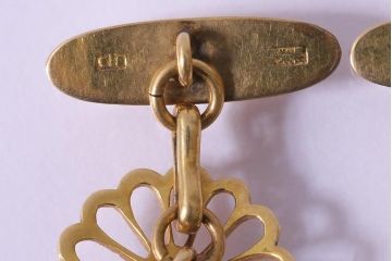 アンティークアクセサリー　宮家菊紋カフス(皇室御下賜品、ボンボニエール)(R-042137)