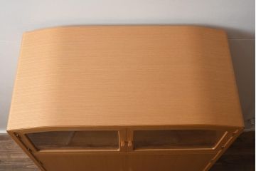 在庫未使用品　IDC大塚家具　松創　室礼　三彩　ケヤキ柾板　飾棚006(飾り棚、収納棚)(定価約86万円)(R-042138)