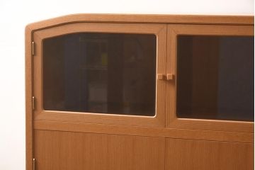 在庫未使用品　IDC大塚家具　松創　室礼　三彩　ケヤキ柾板　飾棚006(飾り棚、収納棚)(定価約86万円)(R-042138)