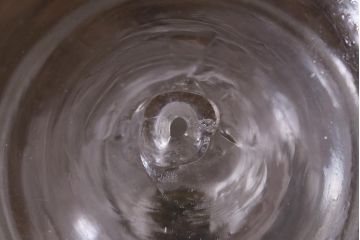 アンティーク照明　昭和初期　オイルランプリメイク　気泡ガラスがレトロで趣あふれるテーブルランプ(スタンドライト、卓上照明)(R-042139)