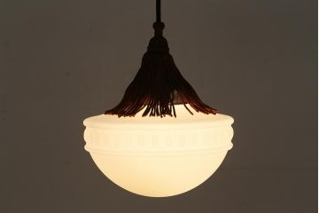 アンティーク照明　昭和初期　品のあるタッセル(飾り房)付きの吊り下げ照明(天井照明、ペンダントライト)(R-042140)