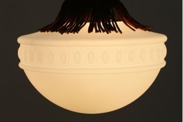 アンティーク照明　昭和初期　品のあるタッセル(飾り房)付きの吊り下げ照明(天井照明、ペンダントライト)(R-042140)