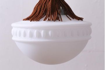 アンティーク照明　昭和初期　品のあるタッセル(飾り房)付きの吊り下げ照明(天井照明、ペンダントライト)(R-042140)