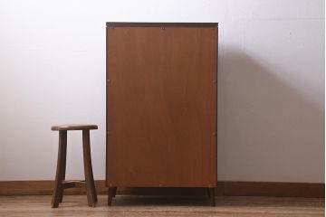 ビンテージ　北欧家具　チーク材　北欧らしい取っ手がおしゃれなチェスト(引き出し)(R-042151)