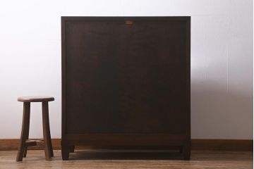 ビンテージ家具　松本民芸家具　シックで上品な佇まいのライティングビューロー(簿記机、在宅ワーク、在宅用ワークデスク、ヴィンテージ)(R-042153)