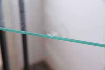 中古　イギリス製　パーケット　レトロな雰囲気が魅力の大型ガラスケース(ショーケース、陳列棚)(R-042157)