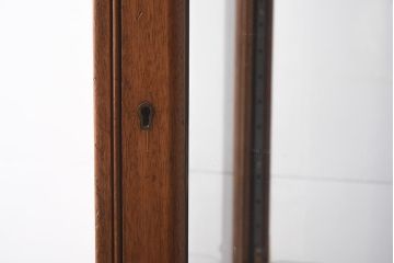 ヴィンテージ家具　イギリスビンテージ　マホガニー材　シンプルな縦型ガラスケース(ショーケース、陳列棚、飾り棚)(R-042158)