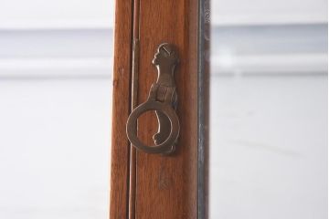 ヴィンテージ家具　イギリスビンテージ　マホガニー材　シンプルな縦型ガラスケース(ショーケース、陳列棚、飾り棚)(R-042158)