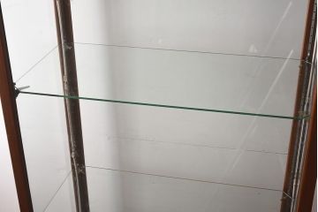 ヴィンテージ家具　イギリスビンテージ　マホガニー材　シンプルな縦型ガラスケース(ショーケース、陳列棚、飾り棚)(R-042158)