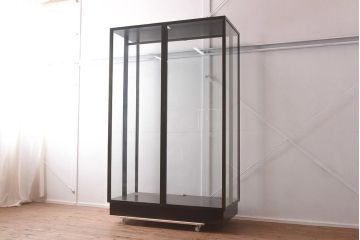 中古　吊りタイプ　シンプルでクラシカルなガラスケース(ショーケース、陳列棚、飾り棚、店舗什器)(R-042163)