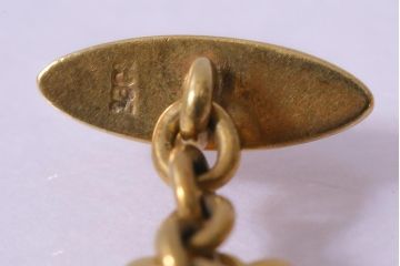 アンティークアクセサリー 宮家菊紋カフス(皇室御下賜品、ボンボニエール)(R-042173)
