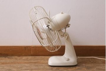 レトロ雑貨　三菱電機　MITSUBISHI　箱付き　白樺色　ノスタルジックな扇風機(ファン)(R-042177)