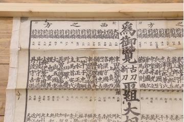 江戸期　嘉永文政　新刀古刀番付　2枚セット(刀剣、武具、大相撲)(R-042185)
