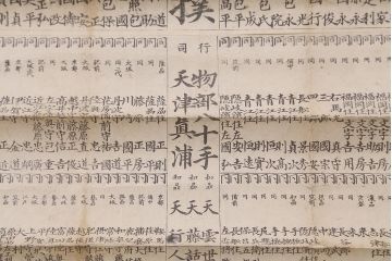 江戸期　嘉永文政　新刀古刀番付　2枚セット(刀剣、武具、大相撲)(R-042185)
