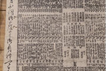 江戸期　嘉永文政　新刀古刀番付　2枚セット(刀剣、武具、大相撲)(R-042185)