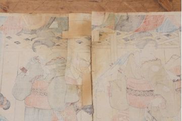 アンティーク雑貨　江戸〜明治　浮世絵　古い版画8枚(豊國、國芳、國周、國網)(R-042186)