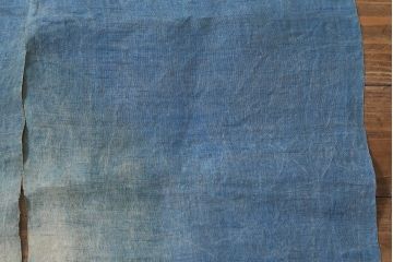 大正昭和初期　古い麻暖簾(のれん、古布)(R-042194)