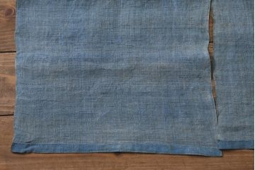 大正昭和初期　古い麻暖簾(のれん、古布)(R-042194)