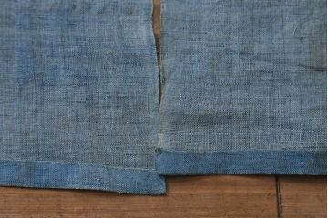 大正昭和初期　古い麻暖簾(のれん、古布)(R-042194)