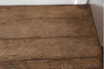 フランスアンティーク　シャビーな質感がお洒落なペイントテーブル(カフェテーブル、机、在宅ワーク、在宅用作業台、ワークデスク)(R-042207)