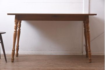 イギリスビンテージ　ビーチ材　ナチュラルな色合いが魅力のバタフライテーブル(エクステーションテーブル、ダイニングテーブル)(R-042209)