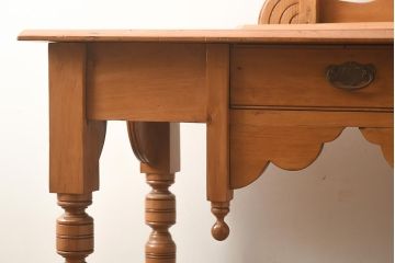 【簡易リペア限定品】アンティーク建具　イギリスアンティーク　パイン材　ドレッサー(鏡台、ミラー、デスク)(R-042211)