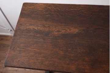 アンティーク家具　イギリスアンティーク　オーク材　バルボスレッグのダイニングテーブル(R-042215)