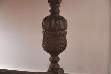 アンティーク家具　イギリスアンティーク　オーク材　バルボスレッグのダイニングテーブル(R-042215)