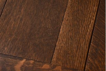 アンティーク家具　イギリスアンティーク　オーク材　丸みのあるバルボスレッグが魅力的なドローリーフテーブル(エクステンションテーブル、ダイニングテーブル)(R-042217)