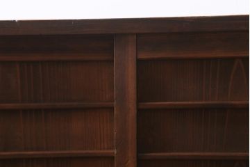 和製アンティーク　昭和初期　引き出し付き!レトロなデザインのアンティーク下駄箱(収納棚、戸棚)(R-042220)