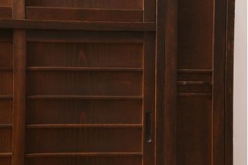 和製アンティーク　昭和初期　引き出し付き!レトロなデザインのアンティーク下駄箱(収納棚、戸棚)(R-042220)