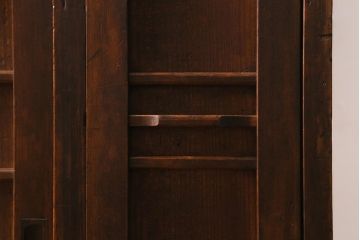 和製アンティーク　昭和初期　引き出し付き!レトロなデザインのアンティーク下駄箱(収納棚、戸棚)(R-042220)