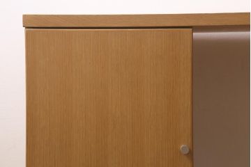 中古　柏木工(KASHIWA・カシワ)　オーク材　カウンターデスク　システムユニット　キャビネット(サイドボード、カウンター、収納棚、チェスト)(R-042221)(定価約27万円)
