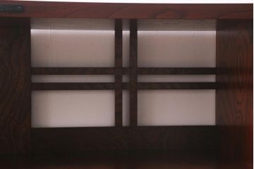 中古　伝統民芸　岩谷堂箪笥　重厚な和の雰囲気漂う飾り棚付きサイドボード(収納箪笥)(R-042225)