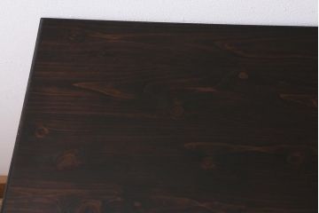 ブラザー社(BROTHER)　天板ヒノキ材　リメイク　シャビーな雰囲気のおしゃれなミシンテーブル(サイドテーブル、カフェテーブル、ミシン台)(R-042226)