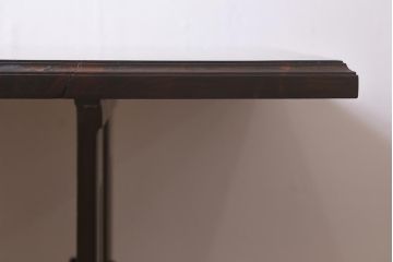 ブラザー社(BROTHER)　天板ヒノキ材　リメイク　シャビーな雰囲気のおしゃれなミシンテーブル(サイドテーブル、カフェテーブル、ミシン台)(R-042226)