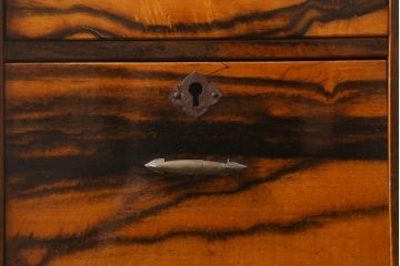 和製アンティーク　昭和初期　華やかな花の絵が印象的な小引き出し(小物収納)(R-042229)