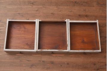 中古　アンティーク風　擦れたペイントがおしゃれなカウンターテーブル(作業台)(R-042230)