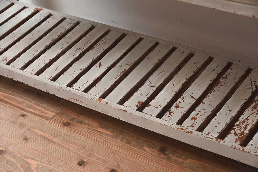 中古　アンティーク風　擦れたペイントがおしゃれなカウンターテーブル(作業台)(R-042230)