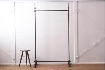 ヴィンテージ家具　イギリス輸入品　真鍮製の高級ハンガーラック(コート掛け、ビンテージ)(R-042236)