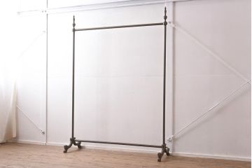 ヴィンテージ家具　イギリス輸入品　真鍮製の高級ハンガーラック(コート掛け、ビンテージ)(R-042240)