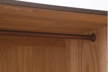 中古　伝統工芸品　唐草金具　繊細な意匠金具が目を引く加茂総桐箪笥のワードローブ(総桐たんす、洋服タンス、衣装タンス)(定価約120万円)(R-042250)