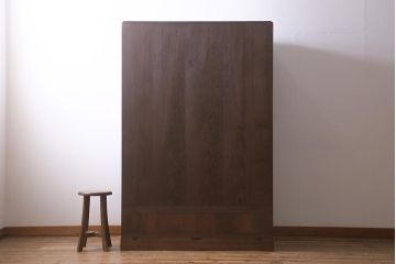 中古　伝統工芸品　唐草金具　繊細な意匠金具が目を引く加茂総桐箪笥のワードローブ(総桐たんす、洋服タンス、衣装タンス)(定価約120万円)(R-042250)