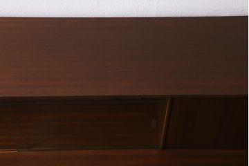 ヴィンテージ家具　イギリス　チーク材　Nathan(ネイサン)　扉が作業台になるキャビネット(収納棚、カップボード、ビンテージ)(R-042252)