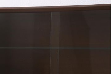 ヴィンテージ家具　イギリス　チーク材　Nathan(ネイサン)　扉が作業台になるキャビネット(収納棚、カップボード、ビンテージ)(R-042252)