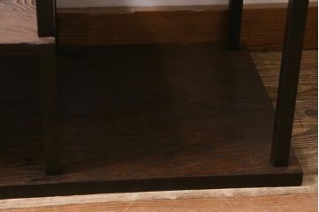 アンティーク家具　指物家具　高級杉材　浮造り仕上げの飾り棚(ディスプレイラック、収納棚、オープンラック)(R-042261)
