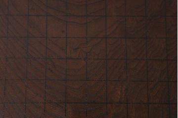 アンティーク雑貨　大正昭和初期　ケヤキ一枚板　古い木の味わいが楽しめる囲碁盤(ディスプレイ雑貨)(R-042262)